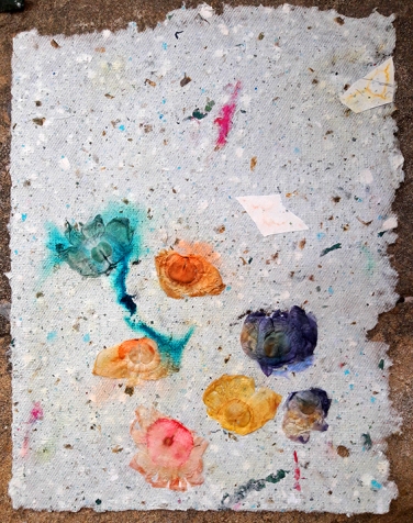 DIY Handmade Paper with Flowers Recycled Paper